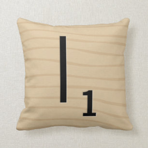 Buchstabe-Fliesen-Kissen: Holz I/J (5 von 17) Kissen