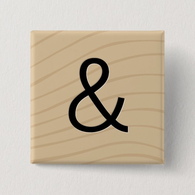 Buchstabe-Fliesen-Spiel-Knöpfe: Etzeichen "u. " Button (Vorderseite)