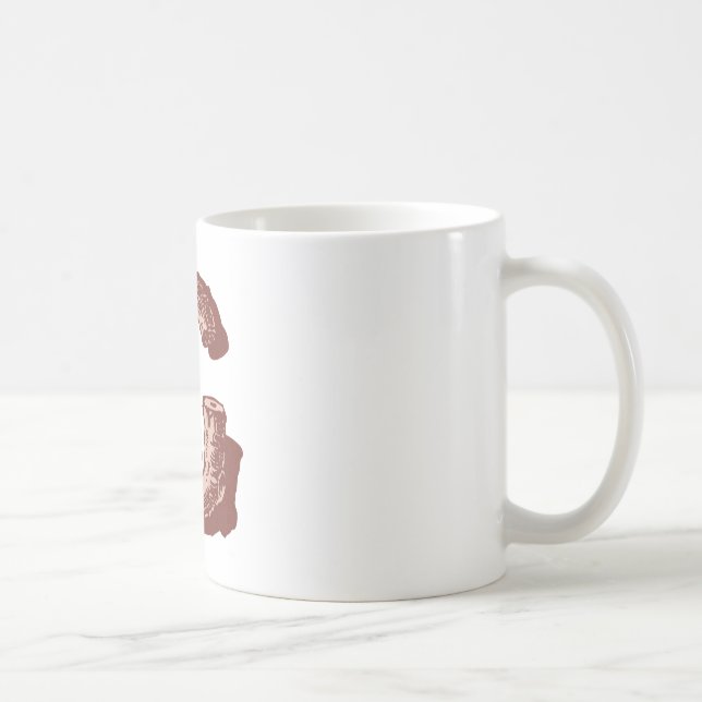 Buchstabe "G" elegant bestickt Kaffeetasse (Rechts)