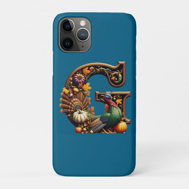 Buchstabe G im Thanksgiving-Stil  Case-Mate iPhone Hülle (Rückseite)