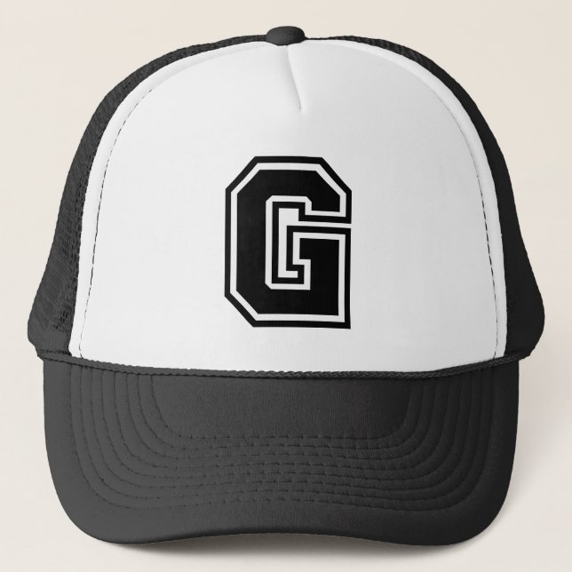 Buchstabe "G" Klassiker Truckerkappe (Vorderseite)