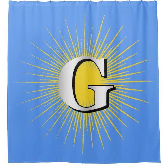 Buchstabe G - Mauritisches Symbol Duschvorhang (Vorderseite)