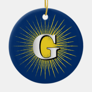 Buchstabe G - Mauritisches Symbol Keramik Ornament