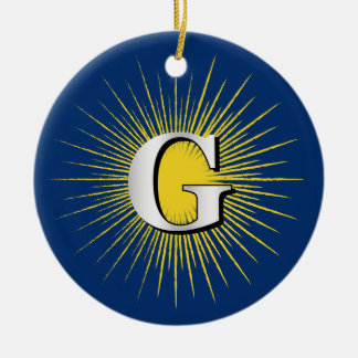 Buchstabe G - Mauritisches Symbol Keramik Ornament