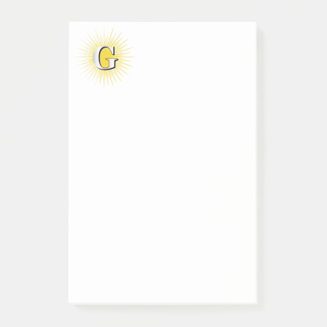 Buchstabe G - Mauritisches Symbol Post-it Klebezettel (Vorderseite)