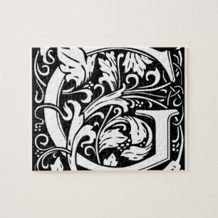 Buchstabe G Mittelalterliche Monogramm-Kunst Art N