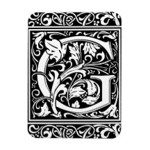 Buchstabe G Mittelalterliche Monogramm-Kunst Art N