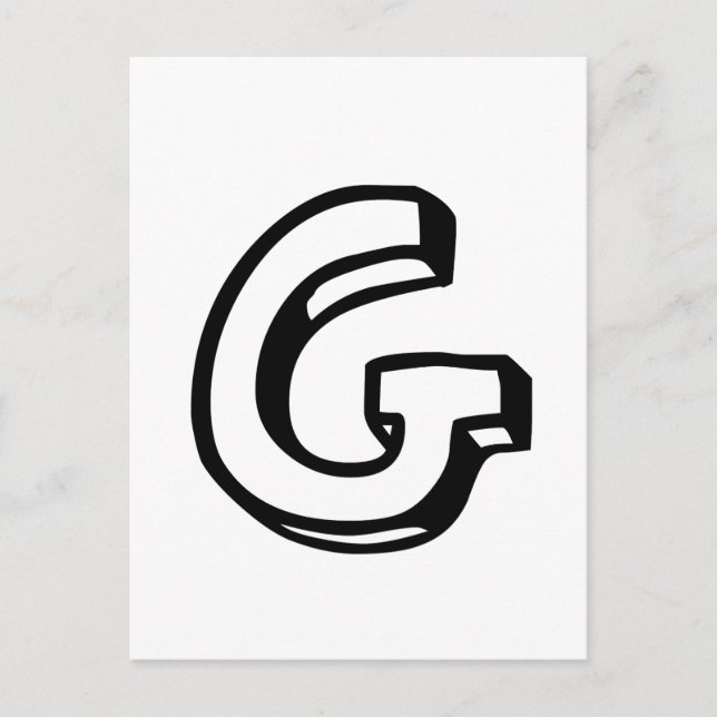Buchstabe G Postkarte (Vorderseite)