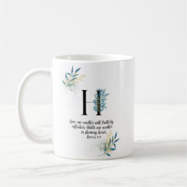 Buchstabe H, Aquarellbibliotheken, Tasse