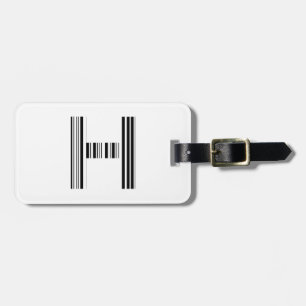 BUCHSTABE H BAR CODE Erstes Anfangsbuchstaben-Barc Gepäckanhänger