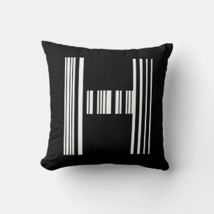 BUCHSTABE H BAR CODE Erstes Anfangsbuchstaben-Barc Kissen