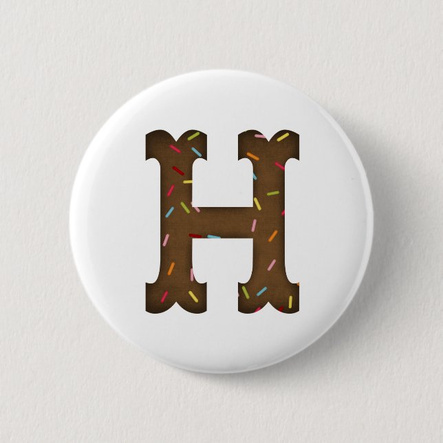 Buchstabe H Button (Vorderseite)