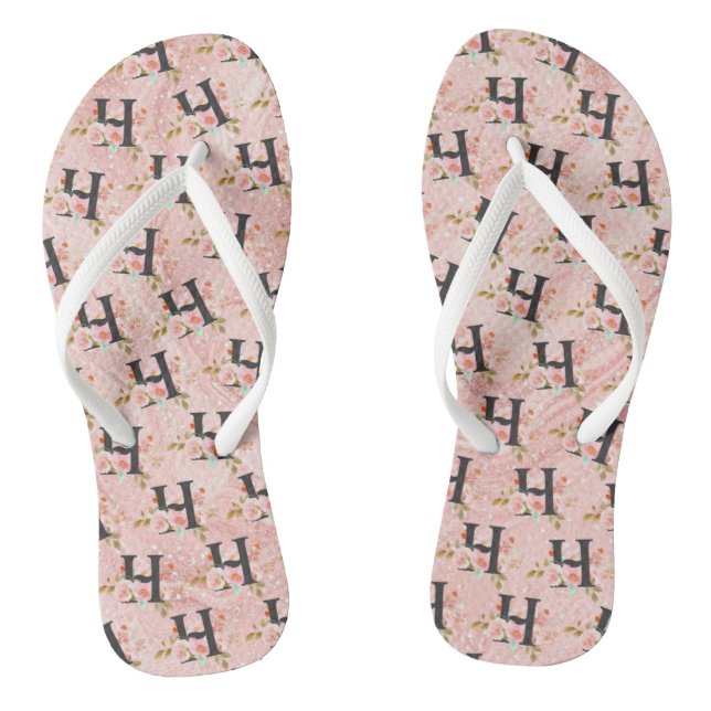 Buchstabe H Flip Flops (Fußbett)