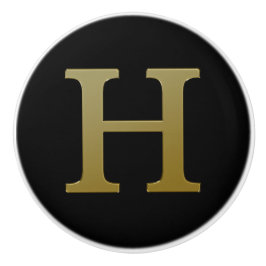 Buchstabe H Gold Keramikknauf
