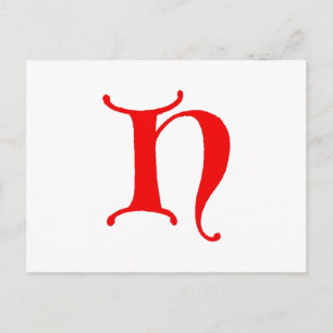 Buchstabe H Postkarte