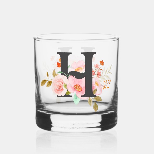 Buchstabe H Whiskyglas (Vorderseite)