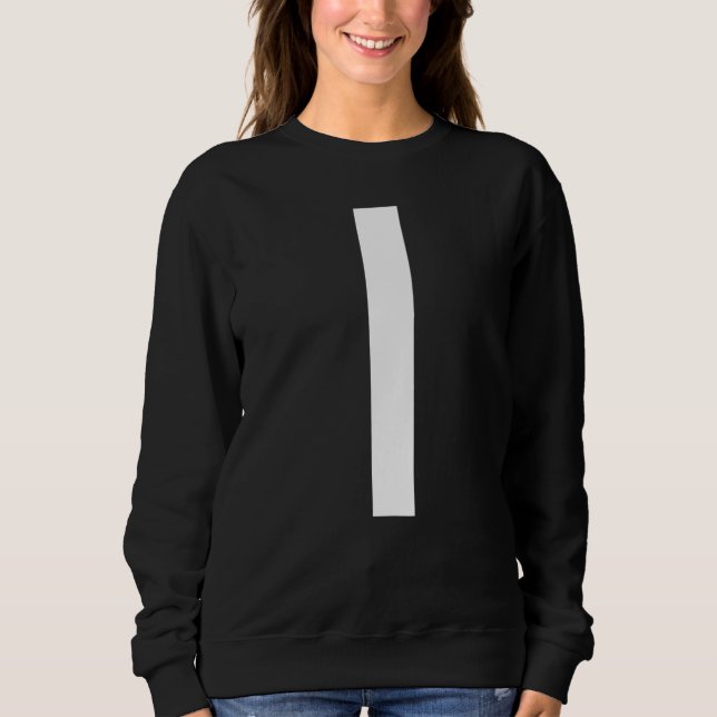 BUCHSTABE I ALPHABET MONOGRAMM INITIALE SWEATSHIRT (Vorderseite)