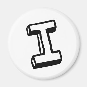 Buchstabe I Magnet