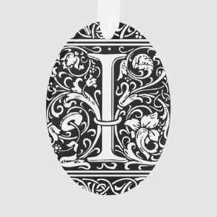 Buchstabe I Mittelalterliche Monogramm-Kunst Art N Ornament