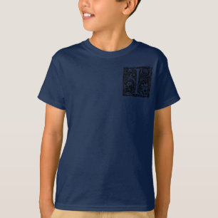 Buchstabe I Mittelalterliche Monogramm-Kunst Art N T-Shirt