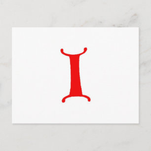 Buchstabe I Postkarte