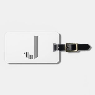 BUCHSTABE J BAR CODE Erstes Anfangsbarcode-Muster Gepäckanhänger