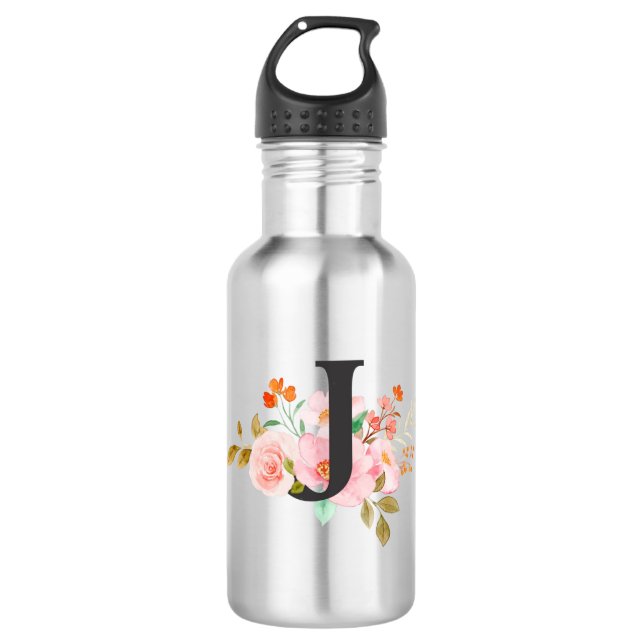 Buchstabe J Edelstahlflasche (Vorderseite)