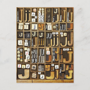 Buchstabe J Postkarte
