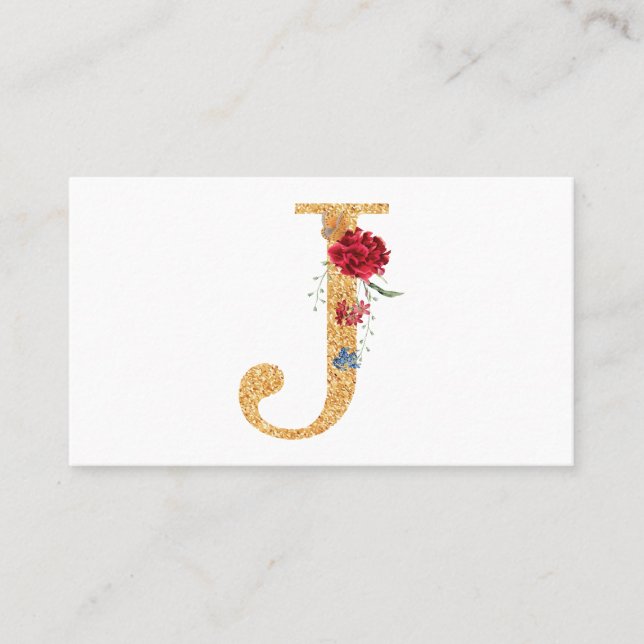 Buchstabe j visitenkarte (Vorderseite)