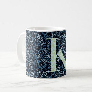 Buchstabe K - blaue und grüne Freiheit Kaffeetasse