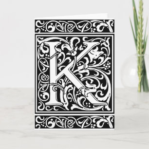 Buchstabe K Mittelalterliche Monogramm-Kunst Art N