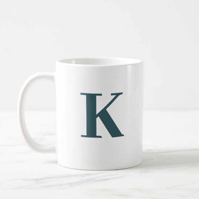 Buchstabe k Monogramm Kaffeetasse (Links)