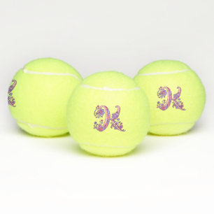 Buchstabe K Monogramm Mädchen personalisierte Dood Tennisbälle