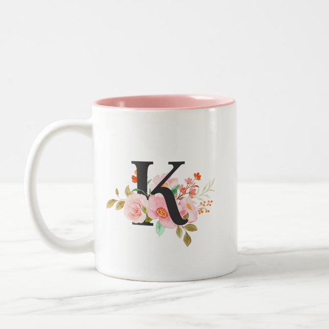 Buchstabe K Zweifarbige Tasse (Links)