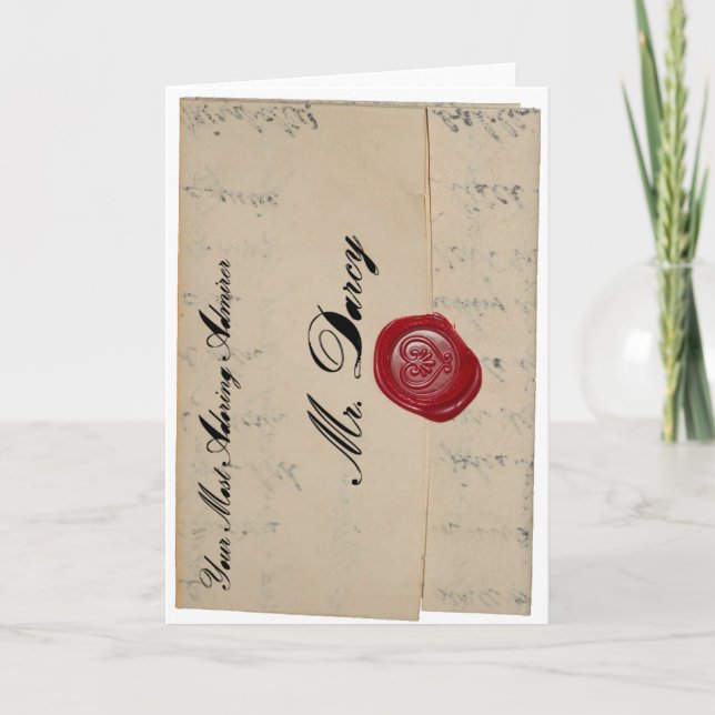 Buchstabe-Karte Herr-Darcy Love Karte (Vorderseite)