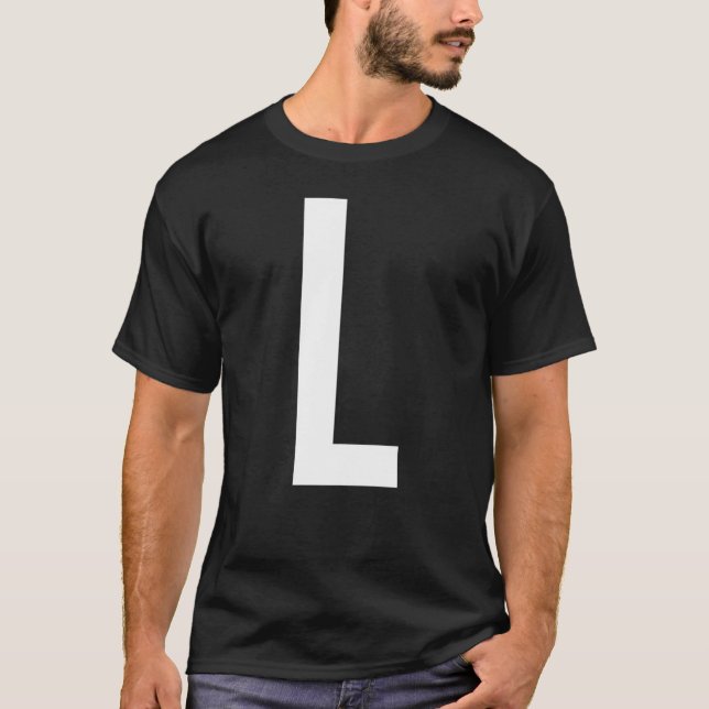 BUCHSTABE L ALPHABET MONOGRAMM INITIALE T-Shirt (Vorderseite)