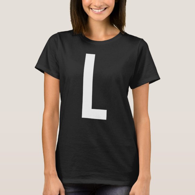 BUCHSTABE L ALPHABET MONOGRAMM INITIALE T-Shirt (Vorderseite)