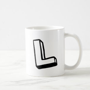 Buchstabe L Kaffeetasse
