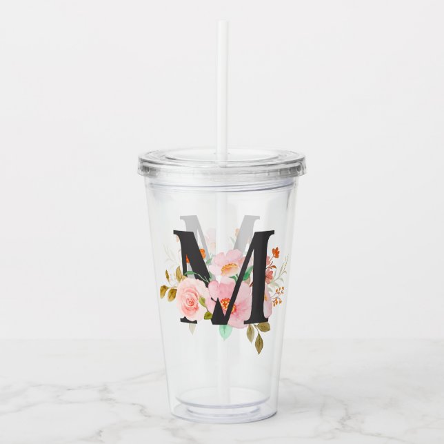 Buchstabe M Acryltrinkbecher (Vorderseite)