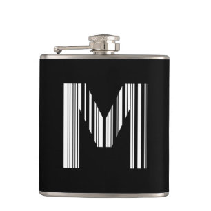 BUCHSTABE M BARCODE Erstes Anfangsbuchstabe-Barcod Flachmann