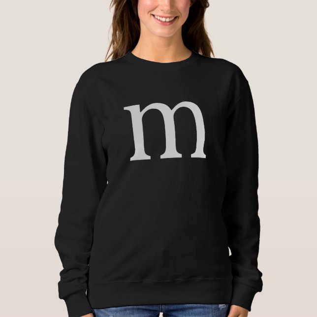 Buchstabe m Einfaches Kostüm für Lehrer oder Teamg Sweatshirt (Vorderseite)