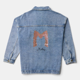 Buchstabe M mit Insignon Monogramm Jeansjacke