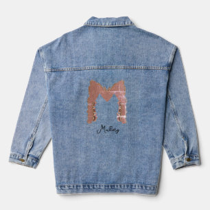 Buchstabe M mit Insignon Monogramm Jeansjacke
