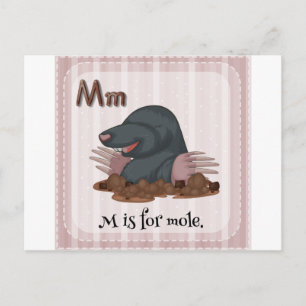 Buchstabe M Postkarte