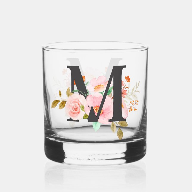 Buchstabe M Whiskyglas (Vorderseite)