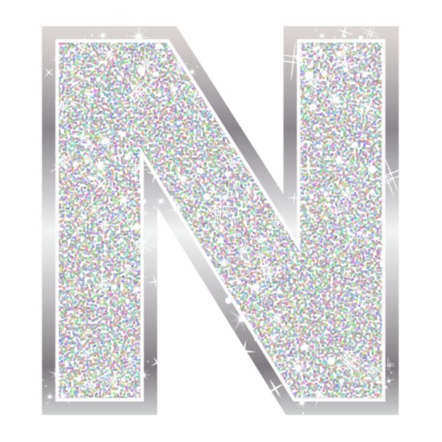 Buchstabe N Fotoskulptur Ornament (Vorne)