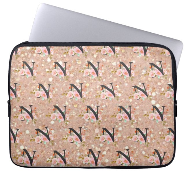 Buchstabe N Laptopschutzhülle (Vorderseite)