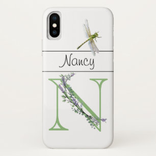 Buchstabe N Lavendel Eukalyptus Libelle Case-Mate iPhone Hülle