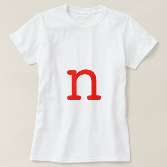 Buchstabe N T-Shirt (Design vorne)
