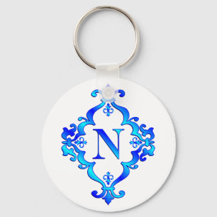 Buchstabe- Nblau Schlüsselanhänger